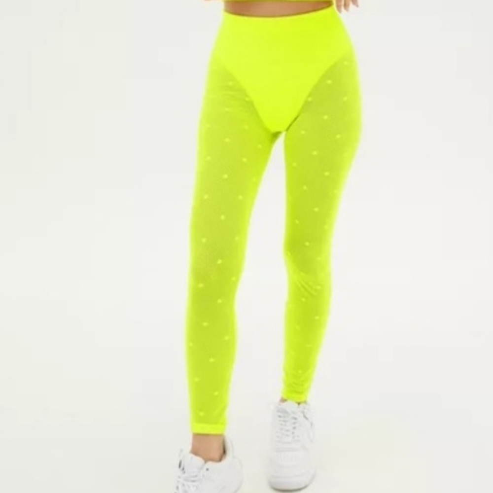 Bright Yellow French Cut Leggings Festival